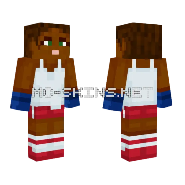 Boxer Alex Minecraft skin, front and back
