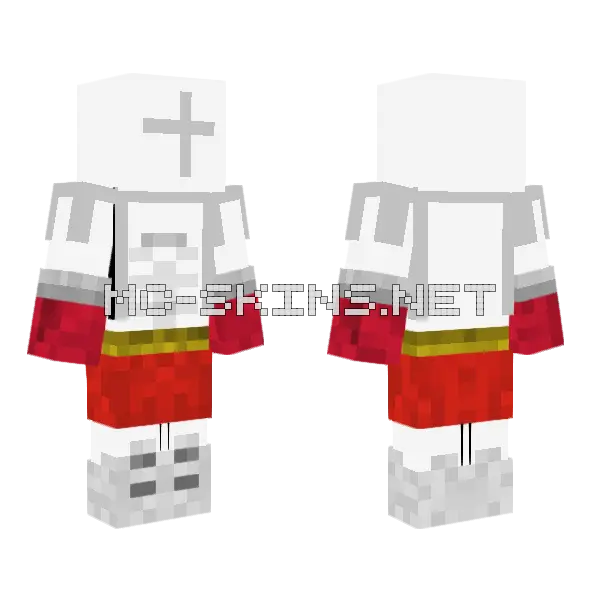 Boxer Clean Slate Minecraft skin, front and back