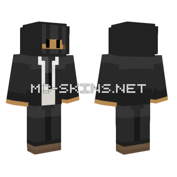 Boxy S Robber Mr Box Edit Minecraft skin, front and back
