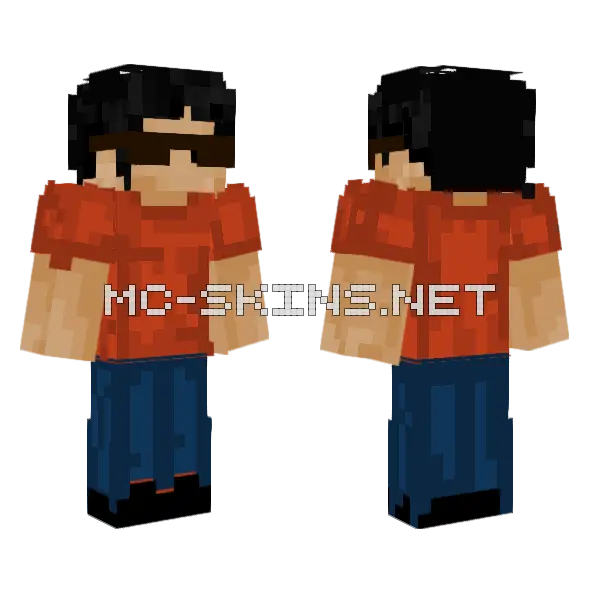 Boy Minecraft skin, front and back