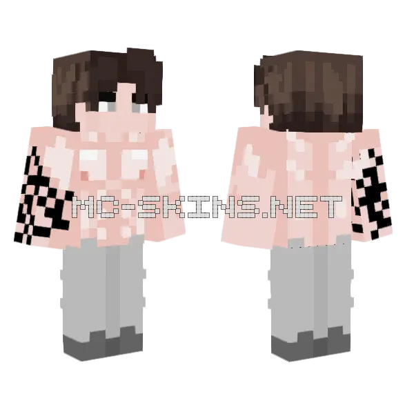 Boy Minecraft skin, front and back