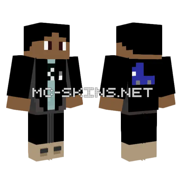 Boy Minecraft skin, front and back