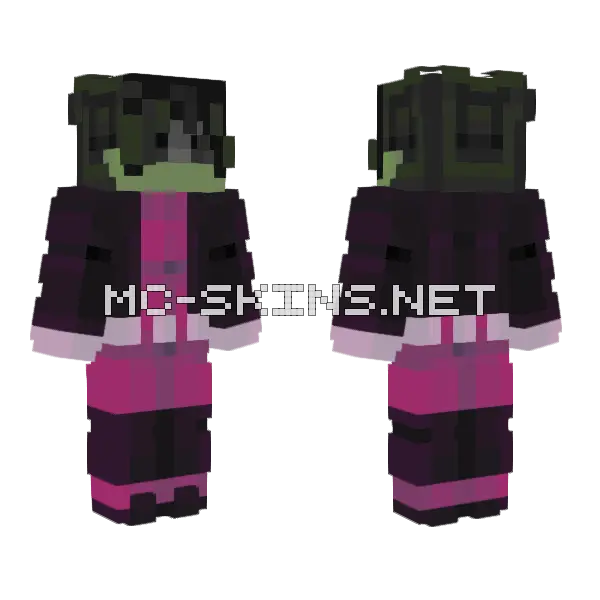 Boy Beast Boy Costume Minecraft skin, front and back