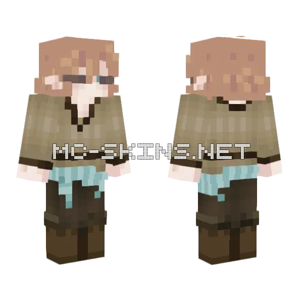 Boy Minecraft skin, front and back