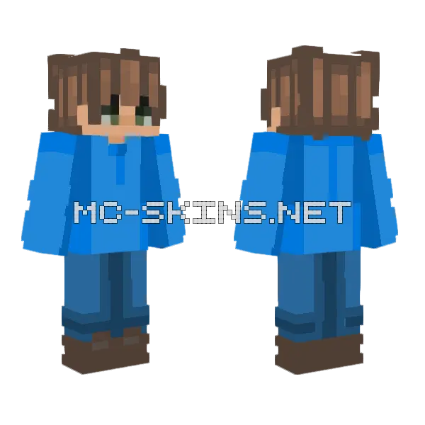 Boy Christmas Minecraft skin, front and back