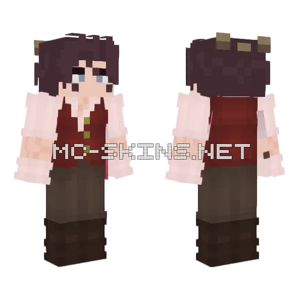 Boy Minecraft skin, front and back