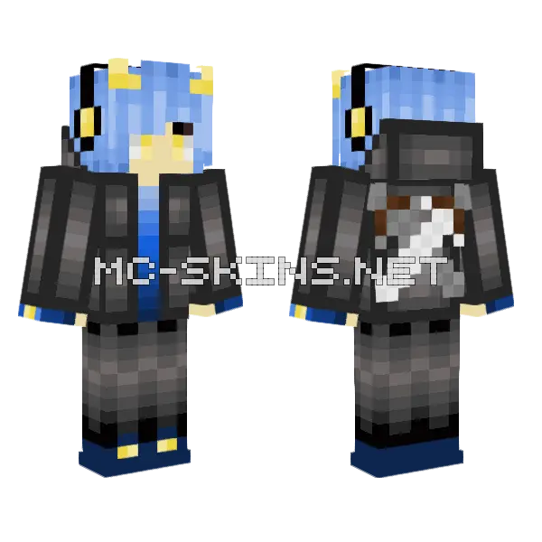 Boy Demon Bandit Minecraft skin, front and back