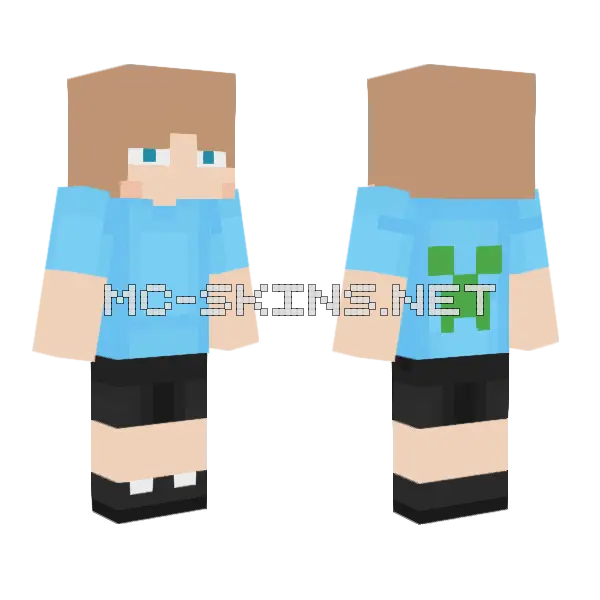 Boy Following Eyes Minecraft skin, front and back