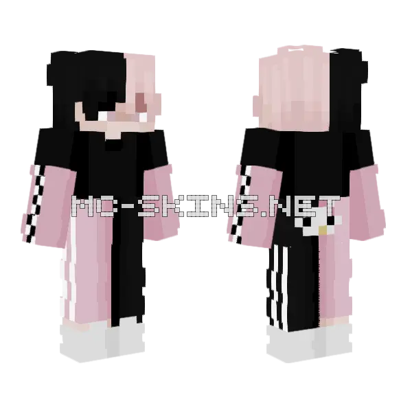 Boy Hello Kitty Minecraft skin, front and back