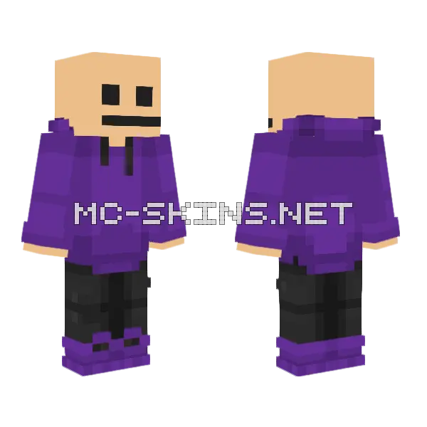 Boy Purple Minecraft skin, front and back