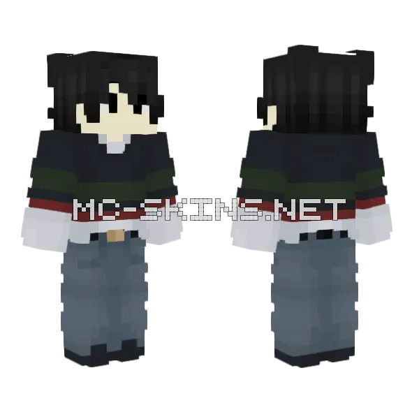 Boy Streetwear Sweat PVP Minecraft skin, front and back