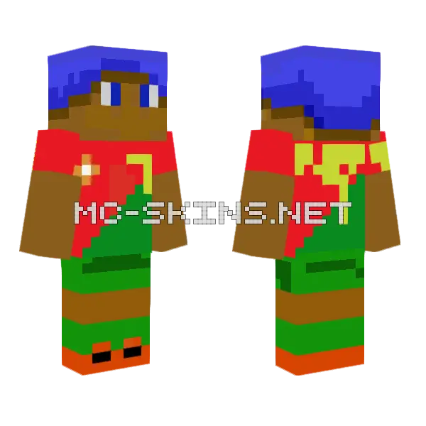Boy With Ronaldo Top Minecraft skin, front and back