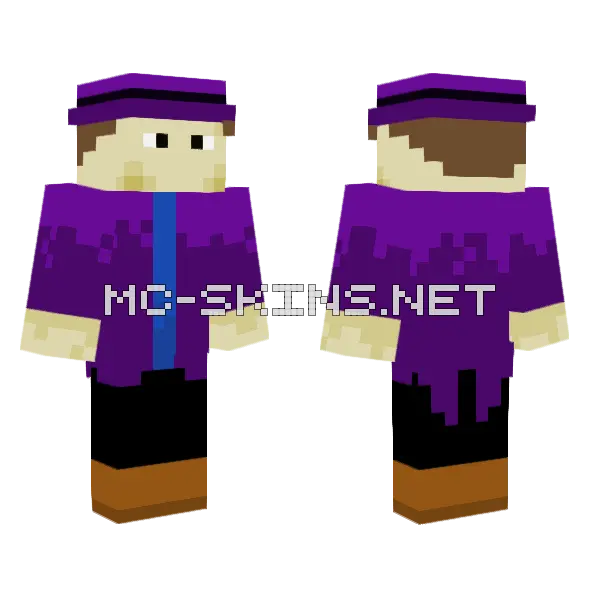 Boy With Top Hat Minecraft skin, front and back