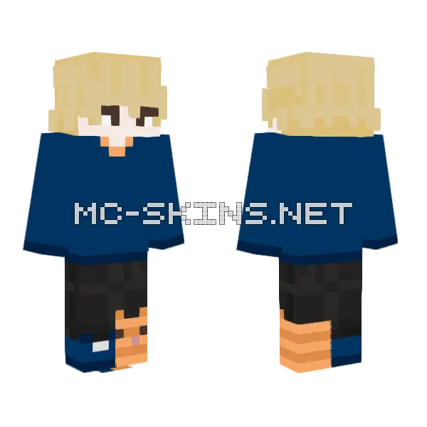 Boy Yes Twin Girl Minecraft skin, front and back