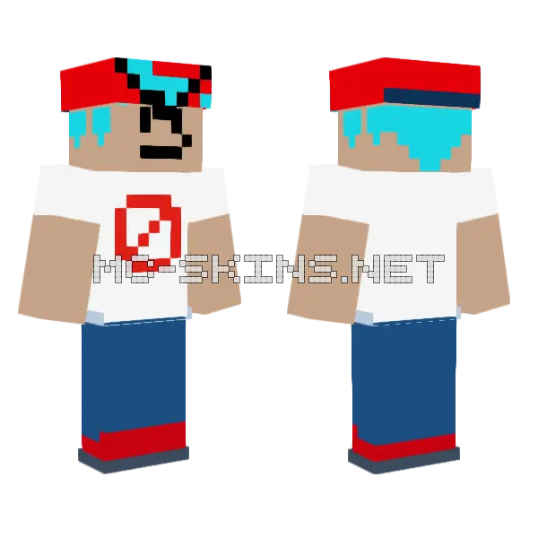 Boyfriend Skin Minecraft skin, front and back