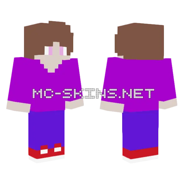 Boyzanzlezz Minecraft skin, front and back