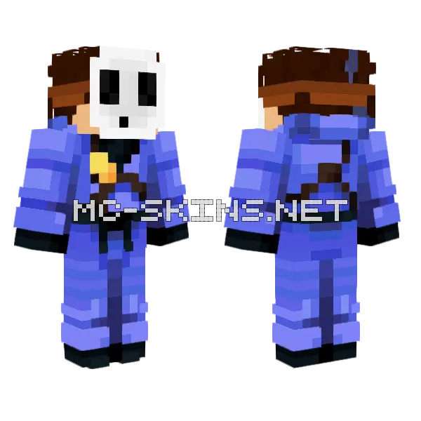 Bpkninja Blue Suit Minecraft skin, front and back