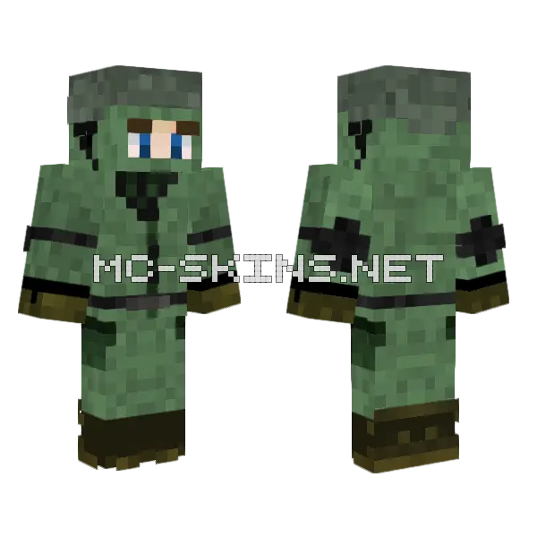 Br77zy Military Helmet Minecraft skin, front and back