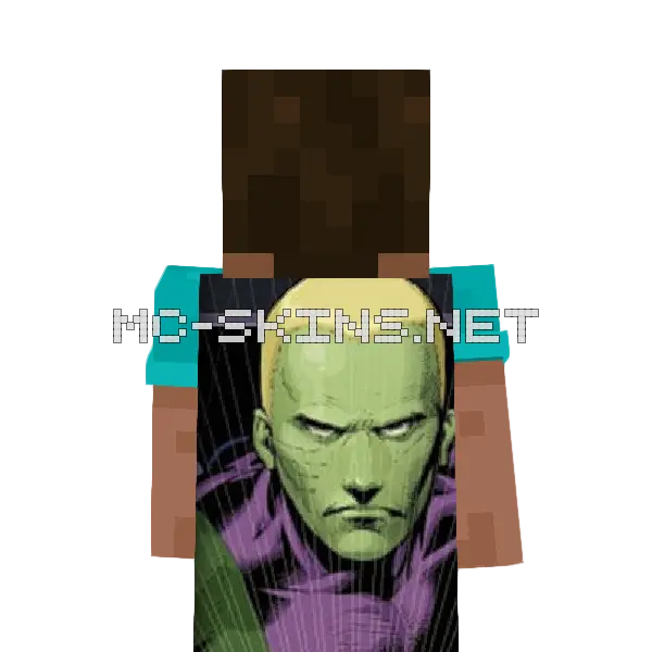 Brainiac 5 Minecraft cape worn on a player