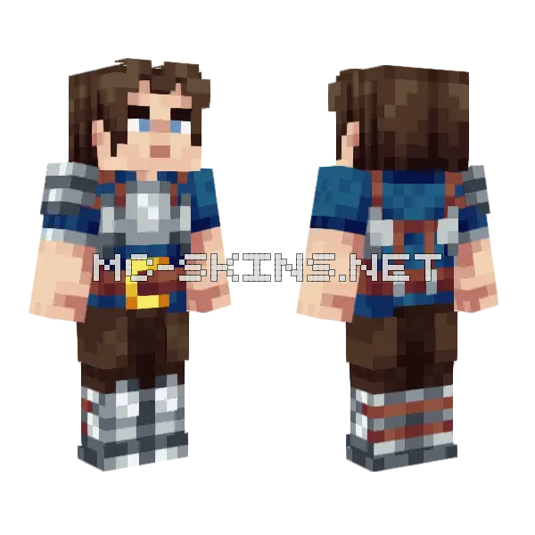 Brave Adventurer Minecraft skin, front and back