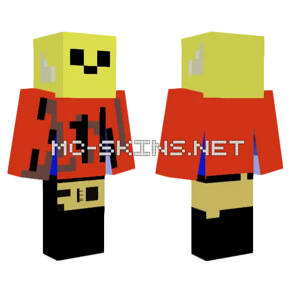Brawl Stars Minecraft skin, front and back