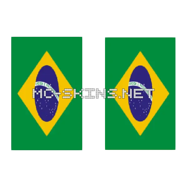 Brazil Flag cape, outside and lining