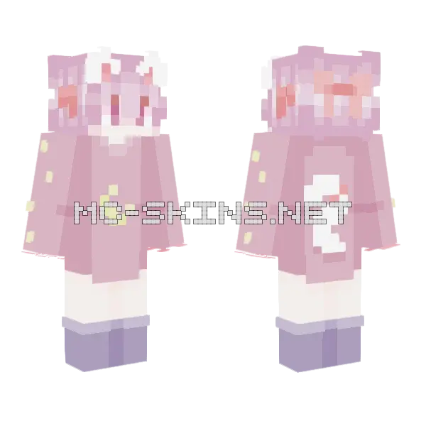 Breakfast Pajamas Minecraft skin, front and back