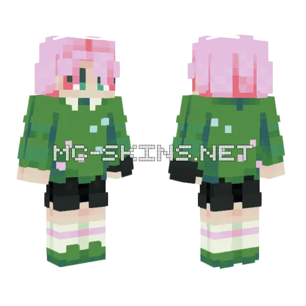 Breeze Fly Minecraft skin, front and back