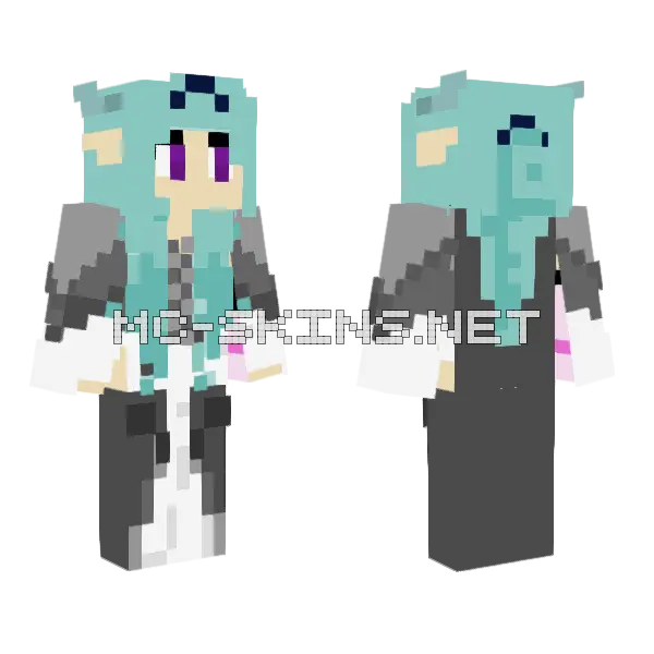 Breeze Girl Minecraft skin, front and back