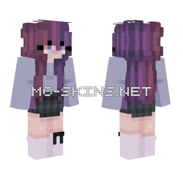 Breh4life Girl Minecraft skin, front and back