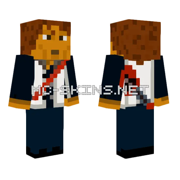 Brian May Minecraft skin, front and back