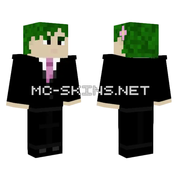 Bridesmaid Suit Minecraft skin, front and back