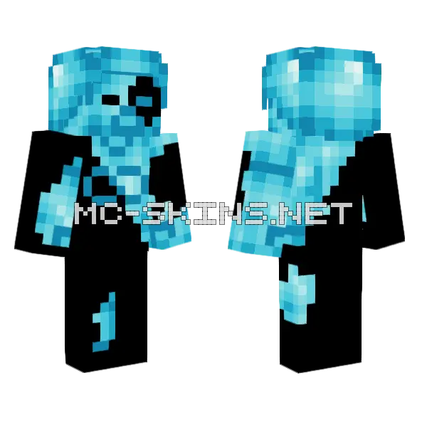 Bright Cerulean Balance Minecraft skin, front and back
