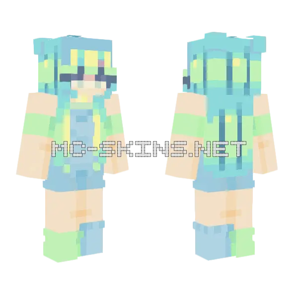Bright Daze Minecraft skin, front and back