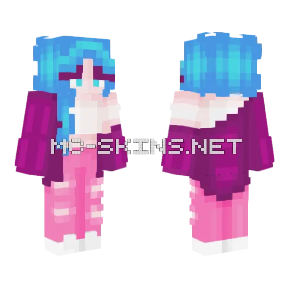 Bright Future RCE Minecraft skin, front and back