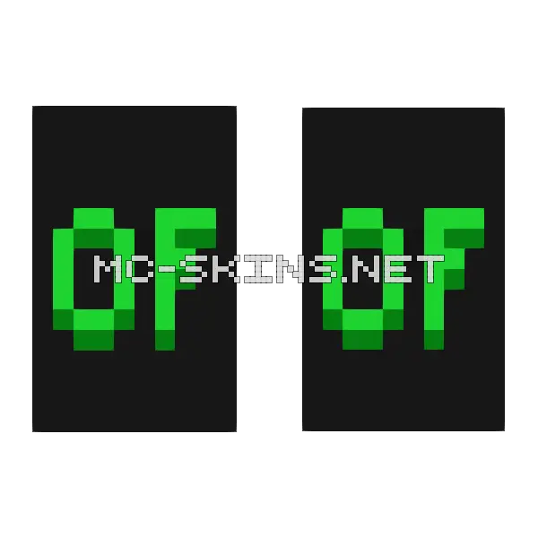 Bright Green OptiFine cape, outside and lining