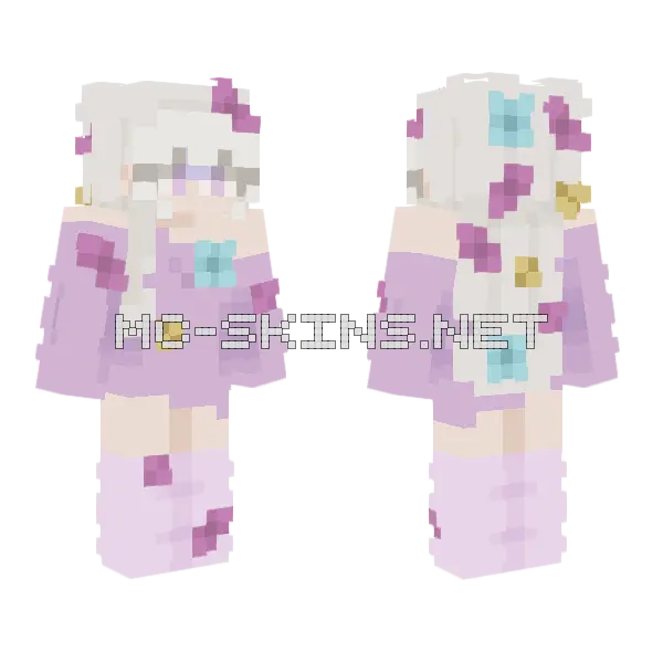 Bright OC Minecraft skin, front and back