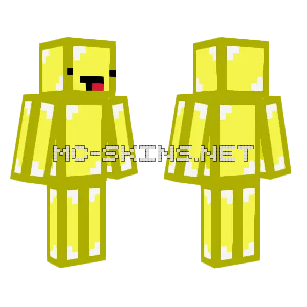 Bright Skeppy Minecraft skin, front and back