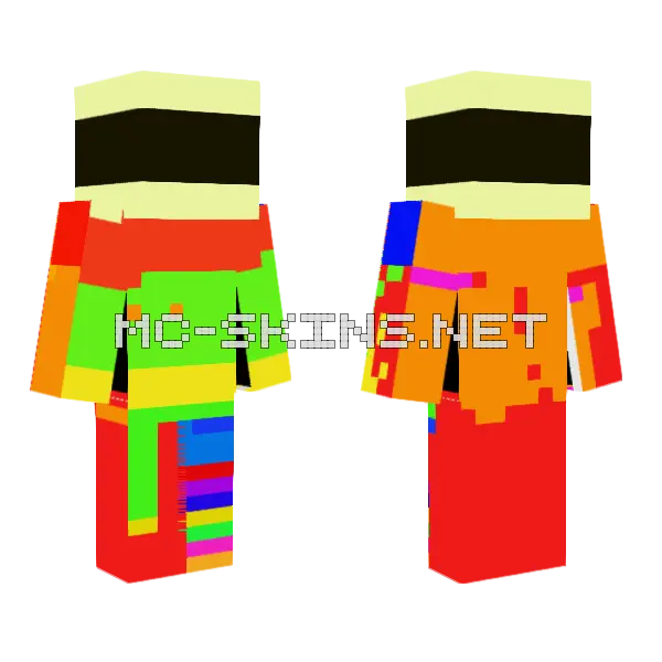 Brightly Colored Jester, front and back