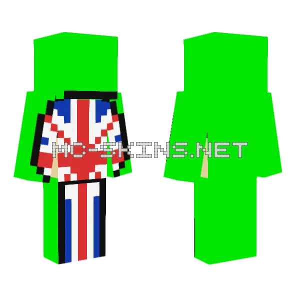 British Dream Minecraft skin, front and back