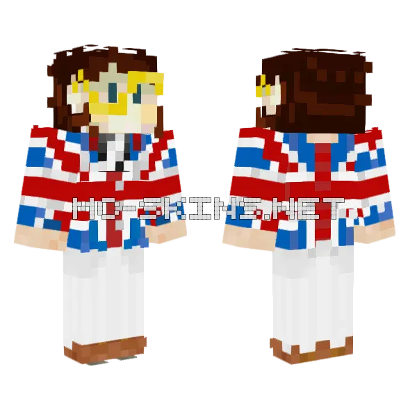British Flag Outfit, front and back