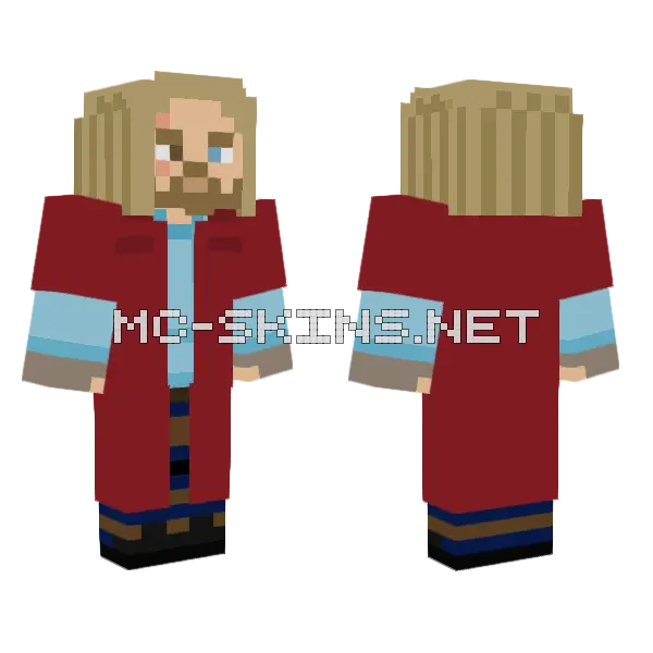Bro Thor Minecraft skin, front and back
