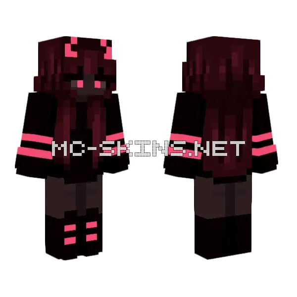 Broken Hearted Demon Minecraft skin, front and back