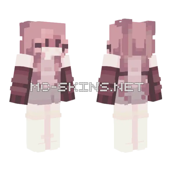 Brokenhearted Girl Minecraft skin, front and back