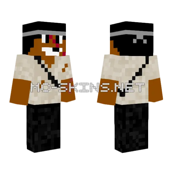 Brown and Black Hoodie Minecraft skin, front and back