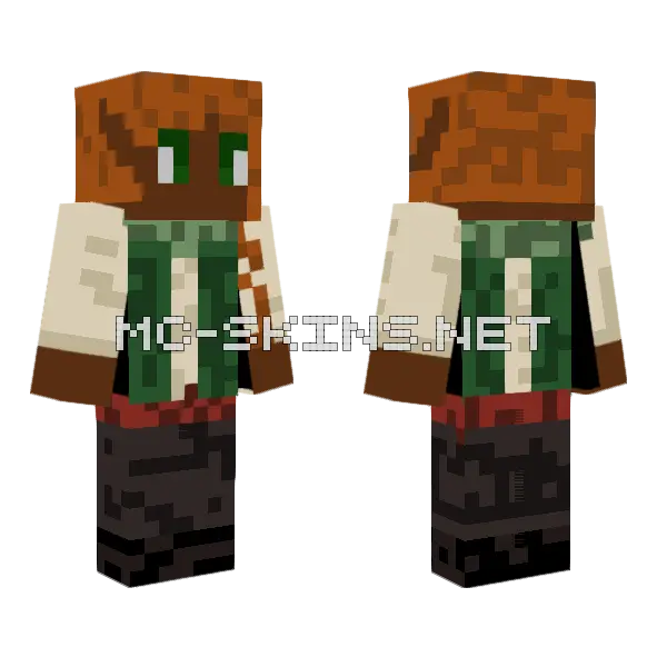 Brown and Green Adventurer, front and back