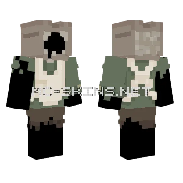 Brown and Green Overalls, front and back