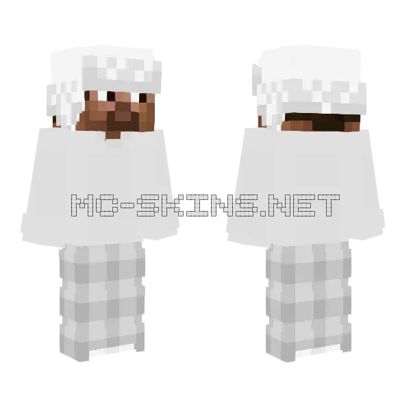 Brown And White Skin Minecraft skin, front and back