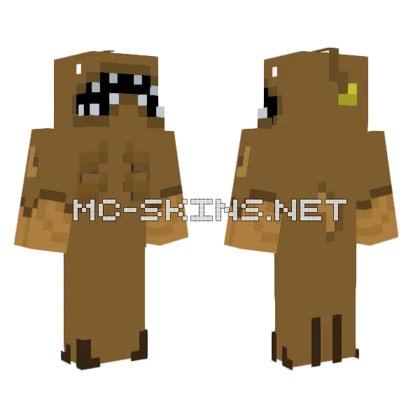 Brown Angler Monster Minecraft skin, front and back