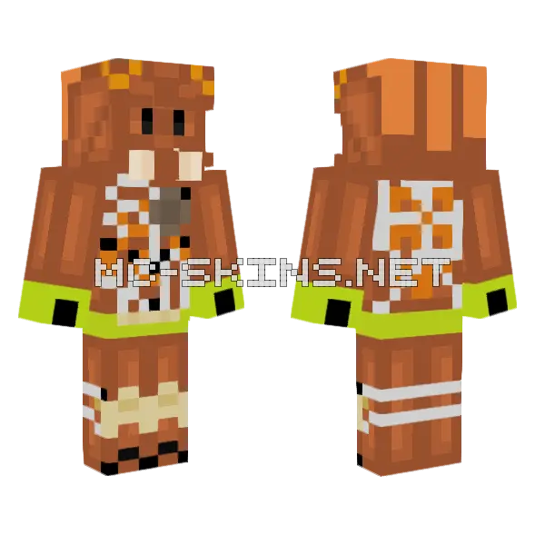 Brown Antelope Creature, front and back